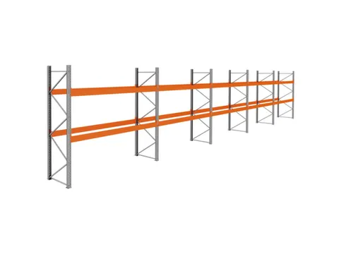 palletstelling,basis+4xaanbouw,HxBxD 3360x18600x1100mm,vakl. 3400kg