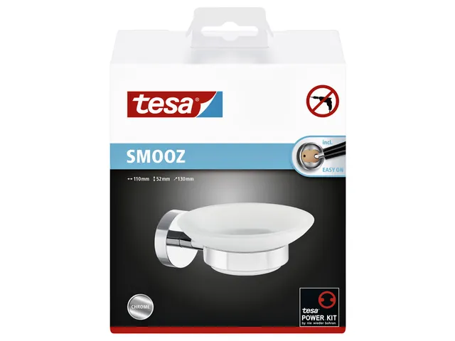 Zeephouder Tesa Smooz 40324 chroom/glas