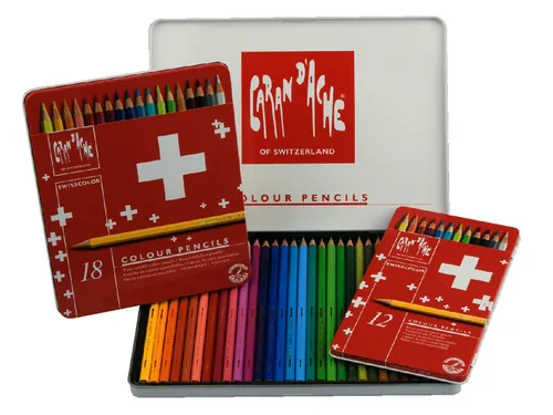 Kleurpotloden Caran D'ache Swisscolor Aquarel 12stuks Assorti