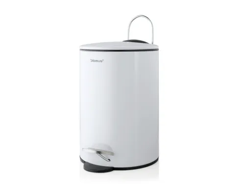 pedaalemmer,3l,HxØ 245x170mm,romp staal wit,deksel staal wit