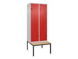 Z-garderobekast,HxBxD 2120x800x815mm,4vak,vak B 400mm,draaigrendel
