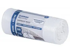 Vuilniszak, 12Mic, 20 L, Wit 20 Stuks