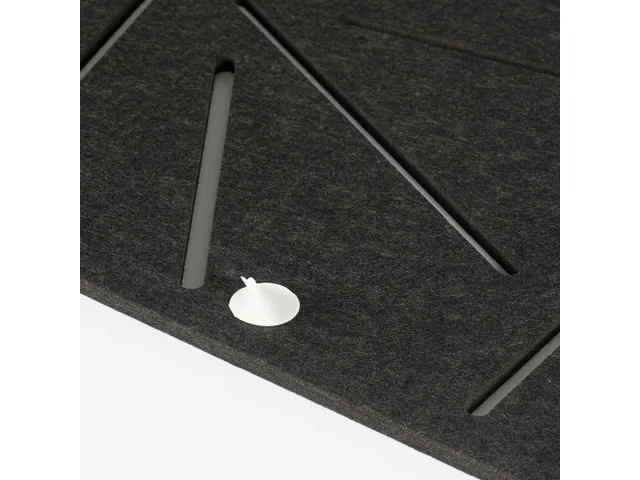 Panneau mural acoustique octogonal motif découpé 100x100cm Noir