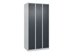 locker,HxBxD 1850x900x500mm,3vak,vak B 300mm,cil.-slot,staand op vloer