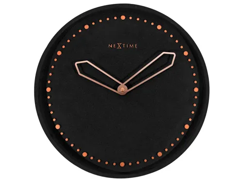 Wandklok NeXtime dia. 35 cm, polyresin, zwart
