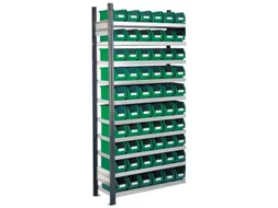 Bakkenstelling 2000x1000x300mm 60bakken PE groen vakl.125kg eenzijdig