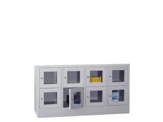 Vakkenkast Vensterdeuren 855x1630x500mm 8 Vakken B 400mm Cilinderslot - 1