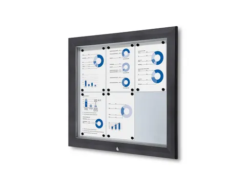 Vergrendelbaar vitrine mededelingenbord Outdoor 6xA4 Antraciet