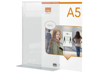 Infobord Nobo Premium Plus A5 acryl vrijstaand - 3