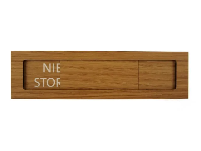 Premium Schuifbord Houtlook Niet Storen 150x40mm