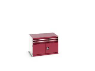 ladekast HxBxD 700x1050x750mm 2laden RAL7035 front RAL3004 - 8