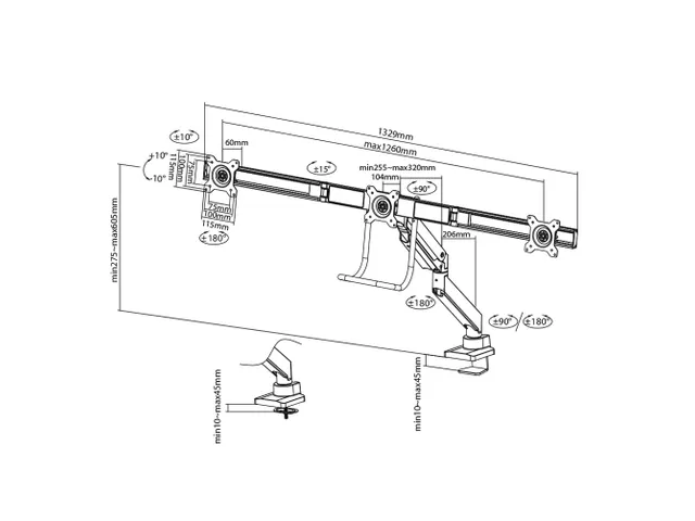 NeoMounts Flat Screen Desk