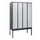 dubbeldekse locker,HxBxD 1950x1200x500mm,4x2vak.,vak B 300mm,cil.-slot