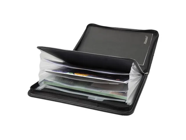 Conferentiemap Alassio A4 kunstleer met 4 rings verwijderbaar mechanie