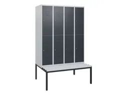 Dubbeldekse dekenkist,HxBxD 1950x1200x815mm,4x2vak.,vak B 300mm