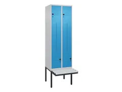 Z-garderobekast,HxBxD 2120x600x815mm,2vak,vak B 300mm,draaigrendel