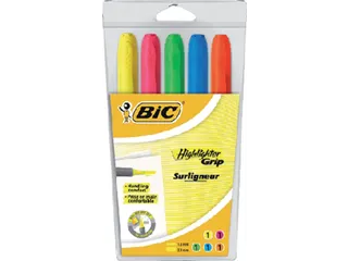 Markeerstift Bic Highlighter Grip Assorti 5 stuks - 2