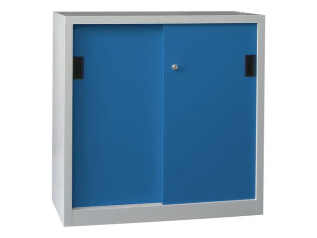 schuifdeurkast,HxBxD 1000x1000x600mm,RAL7035,front RAL5012