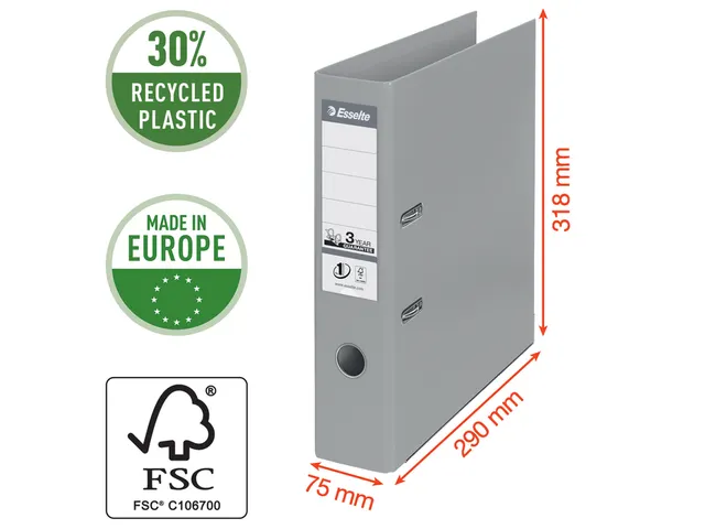 Ordner Esselte Vivida A4 75mm PP geel