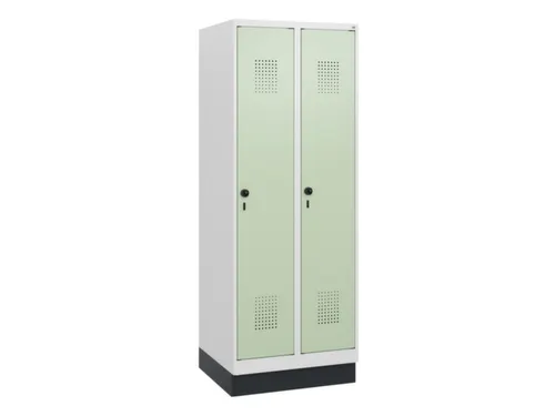 schoollocker,HxBxD 1630x600x500mm,2vak,vak B 300mm,draaigrendel,sokkel