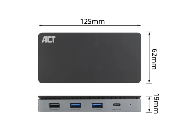 Dockingstation ACT USB-C 4K MST voor 2 HDMI monitoren