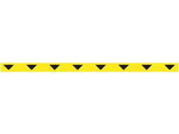 Vloersticker Zonder Tekst 50X1000Mm Geel/Zwart Met Pijlen