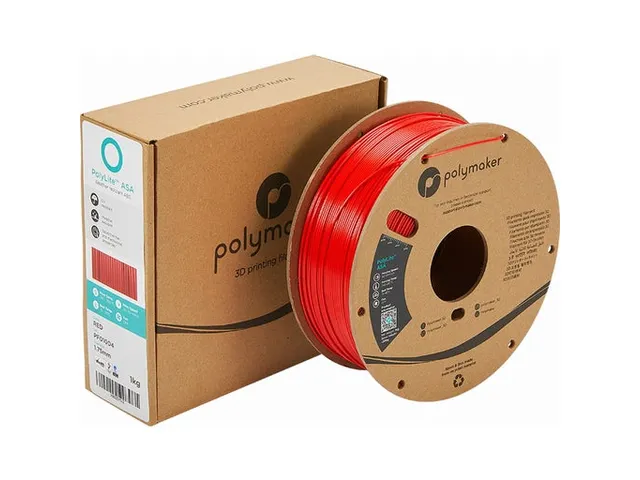 ASA 1,75mm rood 1kg PolyLite 3D Filament