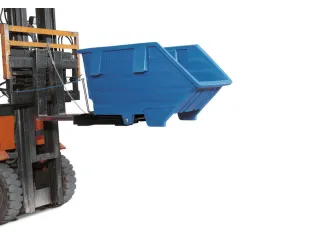 PE-kiepbak,HxLxB 625x1420x920mm,0,3m³,draagverm. 150kg,blauw,vorkkoke - 3