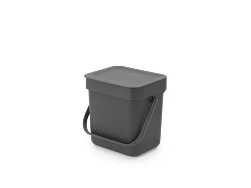 Afvalemmer Sort & Go 3 Liter Grijs