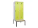 locker met bank,voor scheiding van kleding,HxBxD 2120x800x815mm,2vak