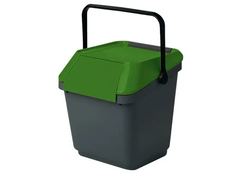 Easymax Afvalbak 35 Liter Grijs Groen