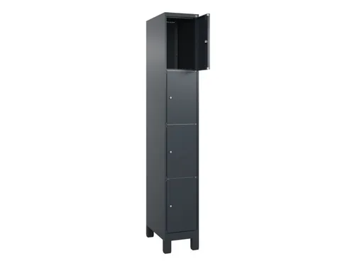lockerkast,HxBxD 1950x300x500mm,1x4vakken,vak B 300mm,cil.-slot,voeten