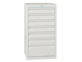Ladenkast 900x500x500mm 6+1 Laden Uitschuifbaar Rolgeleiding Ral7035 - 1