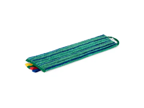 Vlakmop Greenspeed Velcro met schrobstroken 45cm donkergroen