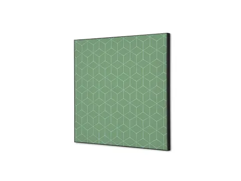 Wanddecoratie Textiel Set 40x40cm Hexagon Groen