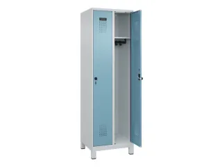 locker,HxBxD 1950x600x500mm,2vak,vak B 300mm,draaigrendel,voeten - 2