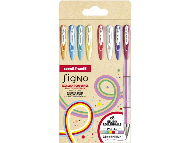 roller Signo Pastel etui van 8 stuks assorti