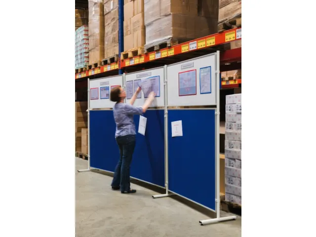 Presentatiewand Hxb 150X120Cm Aluminium Frame Grijze Vilt