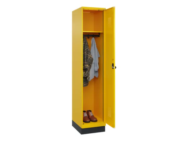 locker,HxBxD 1950x400x500mm,1vak,vak B 400mm,draaigrendel,sokkel