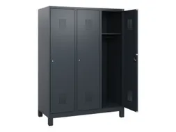 schoollocker,HxBxD 1630x1200x500mm,3vak,vak B 400mm,cil.-slot,voeten