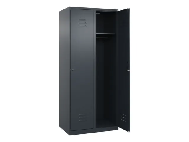 locker,HxBxD 1850x800x500mm,2vak,vak B 400mm,cil.-slot,staand op vloer