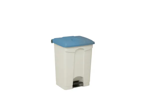 pedaalemmer,1x70l,HxBxD 673x495x412mm,romp PP wit,deksel PP blauw