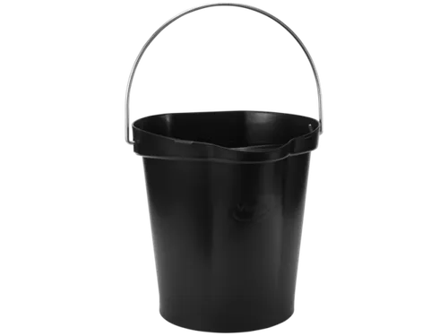 Hygiene 5686-9 emmer 12 liter zwart maatverdeling en schenktuit