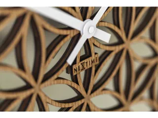 Wandklok NeXtime dia. 50cm hout/spiegel wit - 7