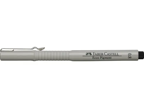 Tekenpen Faber Castell Ecco Pigment 0.8Mm Zwart