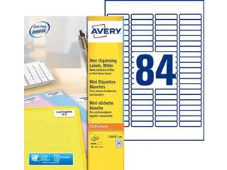 Mini etiketten Avery L7656-100 46x11.1mm wit 8400 stuks - 3