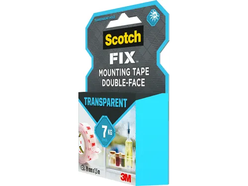 Plaktape 3m Scotch Montage 19mmx1.5m Transparant 2z