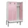 locker met bank,voor scheiding van kleding,HxBxD 2120x1200x815mm,3vak