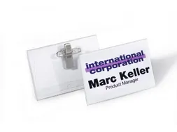 Badge 8157 Congresspeld Met Combiklem, 40x75mm