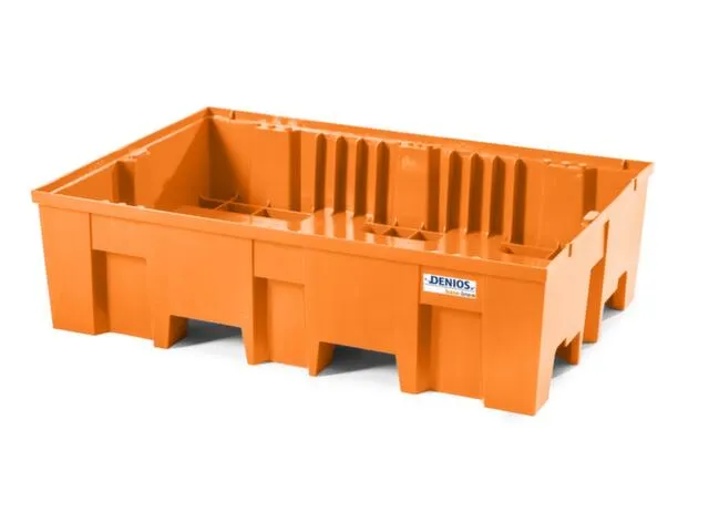 PE-opvangbak,v. 2x200l vat,opvangvol. 220l,HxBxD 350x865x1245mm